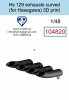 Omask 104820 Hs 129 Exhausts curved (for Hasegawa/Hobby 2000) 3D print 1/48